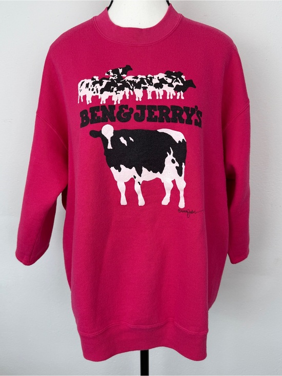 Ben & Jerry's Tops - Vintage Ben & Jerry's Size XL Pink Cow Vermont's Finest Sweatshirt